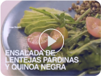 Ensalada de lentejas pardinas y quinoa negra
